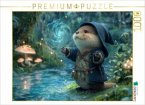 CALVENDO Puzzle Magischer Otter im Zauberwald   1000 Teile Lege-Größe 64x48cm Foto-Puzzle für glückliche Stunden