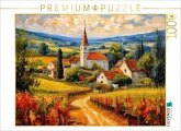 CALVENDO Puzzle Dorf in den Weinbergen   1000 Teile Lege-Größe 64x48cm Foto-Puzzle für glückliche Stunden