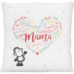 Cover Plüschkissen Mama Herz