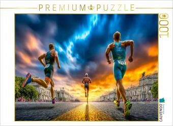 CALVENDO Puzzle Die dritte Disziplin - laufen   1000 Teile Lege-Größe 64x48cm Foto-Puzzle für glückliche Stunden