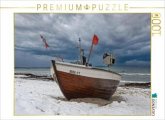 CALVENDO Puzzle Fischerboot in Binz   1000 Teile Lege-Größe 64x48cm Foto-Puzzle für glückliche Stunden