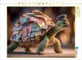 CALVENDO Puzzle Post für die Langsamen - Schildkröte als tierischer Briefträger   1000 Teile Lege-Größe 64x48cm Foto-Puz