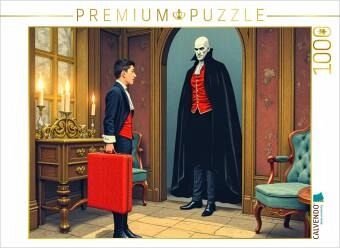 CALVENDO Puzzle Dracula - Erste Begegnung in Transsilvanien   1000 Teile Lege-Größe 64x48cm Foto-Puzzle für glückliche S