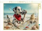 CALVENDO Puzzle Dalmatiner Hund auf Schatzsuche am Strand mit Karte und Kamera 1000 Teile Lege-Größe 64x48cm Foto-Puzz CALVENDO Puzzle Dalmatiner Hund auf Schatzsuche am Strand mit Karte und Kamera 1000 Teile Lege-Größe 64x48cm Foto-Puzz