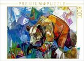 CALVENDO Puzzle Braunbär   1000 Teile Lege-Größe 64x48cm Foto-Puzzle für glückliche Stunden