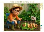 CALVENDO Puzzle Deutliche Ansprache an die Schnecken im Garten   1000 Teile Lege-Größe 64x48cm Foto-Puzzle für glücklich