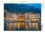 CALVENDO Puzzle Malcesine bei Nacht   1000 Teile Lege-Größe 64x48cm Foto-Puzzle für glückliche Stunden