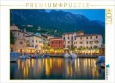 CALVENDO Puzzle Malcesine bei Nacht   1000 Teile Lege-Größe 64x48cm Foto-Puzzle für glückliche Stunden