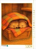 CALVENDO Puzzle Zwei Igel kuscheln unter einer Decke   1000 Teile Lege-Größe 64x48cm Foto-Puzzle für glückliche Stunden