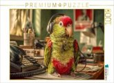CALVENDO Puzzle Papagei mit Headset im Retro-Callcenter 1000 Teile Lege-Größe 64x48cm Foto-Puzzle für glückliche Stund CALVENDO Puzzle Papagei mit Headset im Retro-Callcenter 1000 Teile Lege-Größe 64x48cm Foto-Puzzle für glückliche Stund