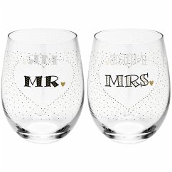 Cover Trinkglas-Set Mr. & Mrs.