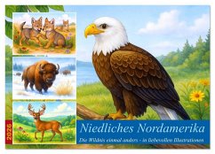 Cover Niedliches Nordamerika (Wandkalender 2026 DIN A4 quer), CALVENDO Monatskalender