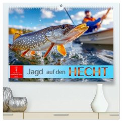 Jagd auf den Hecht (hochwertiger Premium Wandkalender 2026 DIN A2 quer), Kunstdruck in Hochglanz