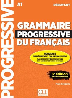 Cover Grammaire Progressive du français. Niveau débutant. Livre de l'élève avec ressources numériques