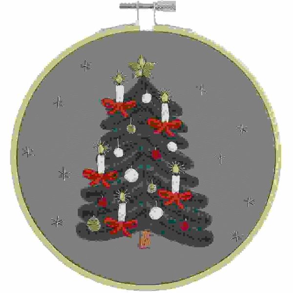 Stickpackung Vorgezeichnet, Weihnachtsbaum