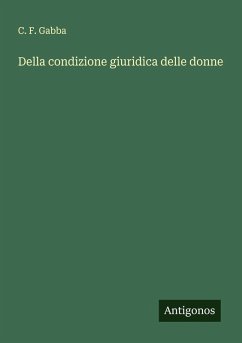 Cover Della condizione giuridica delle donne