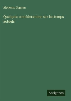 Cover Quelques considerations sur les temps actuels