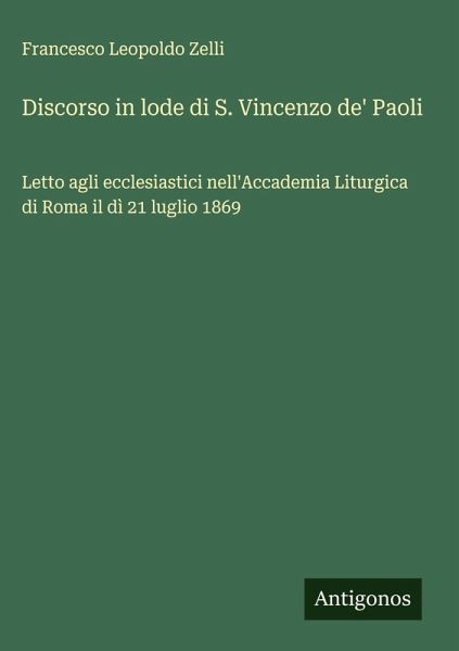 Discorso in lode di S. Vincenzo de' Paoli Discorso in lode di S. Vincenzo de' Paoli
