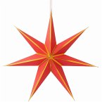 Papierstern, Rot/Gold, FSC MIX