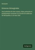 Sciences chirurgicales Sciences chirurgicales