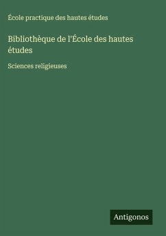 Cover Bibliothèque de l'École des hautes études