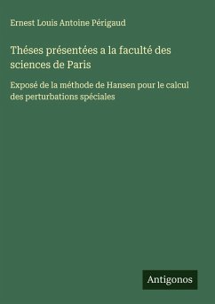 Cover Théses présentées a la faculté des sciences de Paris