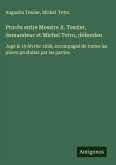 Procès entre Messire A. Tessier, demandeur et Michel Tetro, défendeu