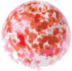 Porzellan Kerzenhalter Kugel, Rot-Weiß