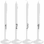 Adventskerzenset 1-4, Weiß