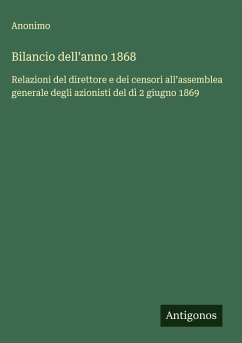 Cover Bilancio dell'anno 1868