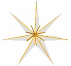 Papierstern, Weiß/Gold, FSC MIX Papierstern, Weiß/Gold, FSC MIX