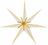 Papierstern, Weiß/Gold, FSC MIX