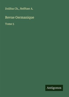 Cover Revue Germanique