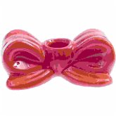 Porzellan Kerzenhalter Schleife, Rot