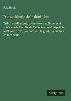 Cover Des accidents de la dentition