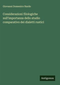 Cover Considerazioni filologiche sull'importanza dello studio comparativo dei dialetti rustici
