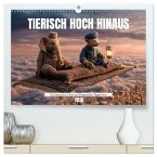 Tierisch hoch hinaus - Fantastische Tiere auf fliegenden Teppichen (hochwertiger Premium Wandkalender 2026 DIN A2 quer), Kunstdruck in Hochglanz