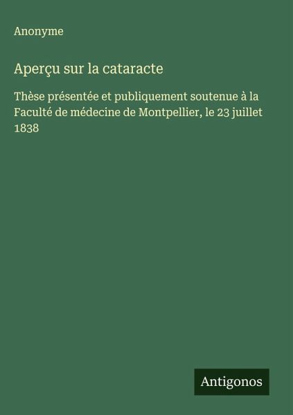 Aperçu sur la cataracte Aperçu sur la cataracte