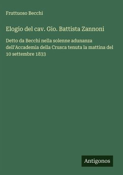 Cover Elogio del cav. Gio. Battista Zannoni