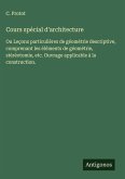 Cours spécial d'architecture Cours spécial d'architecture