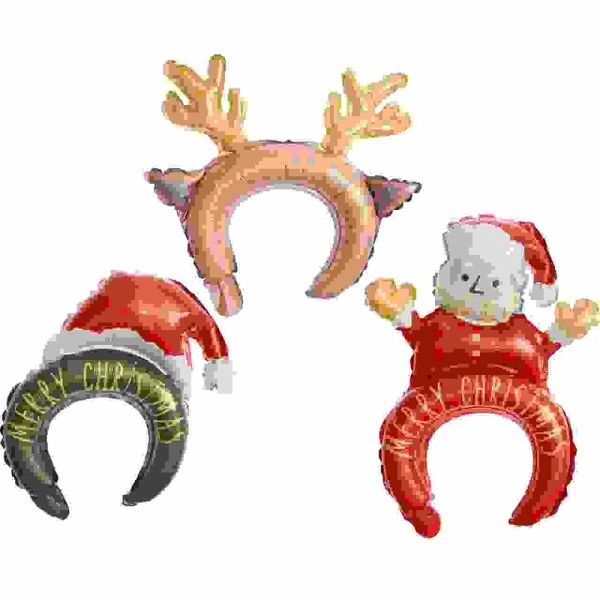 Folienballon Haarreifen, Weihnachtsfiguren