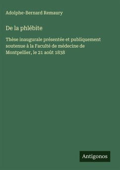 Cover De la phlébite