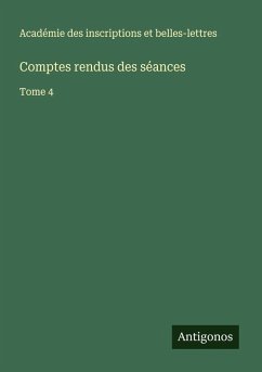 Comptes rendus des séances Cover Comptes rendus des séances