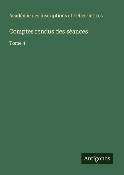 Comptes rendus des séances