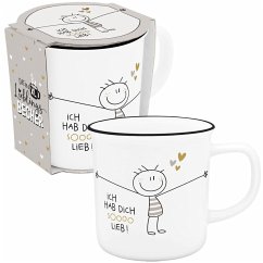 Cover XL-Becher in Emailleoptik 