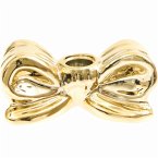 Porzellan Kerzenhalter Schleife, Gold