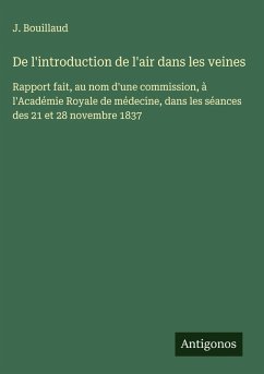 Cover De l'introduction de l'air dans les veines