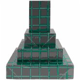 Papierschachtel Set Raster, Grün, FSC MIX