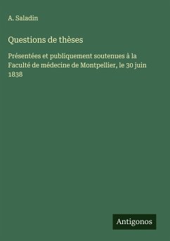 Questions de thèses - Saladin, A.