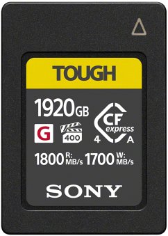 Cover Sony CFexpress Type A 1920GB TOUGH R/W 1800/1700MBs CEAG1920T